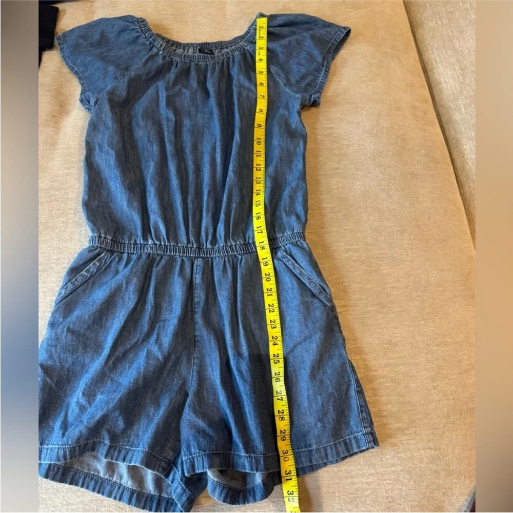 Gap Kids Girl’s Romper XXL (16) Blue Denim Chambray - Picture 7 of 9